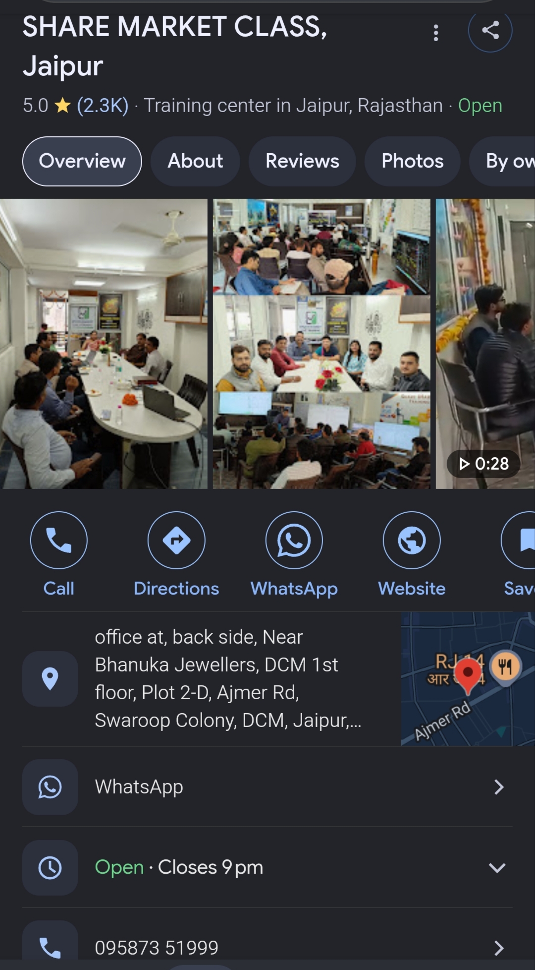 SHARE MARKET CLASS, Jaipur — 5.0 Google rating with 2.3K reviews